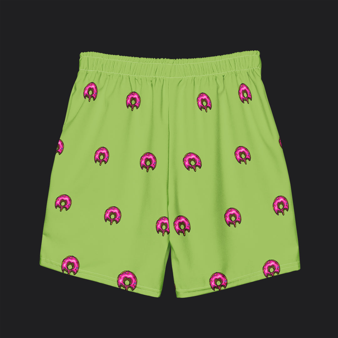 <Donuts Swim Trunks Lime>