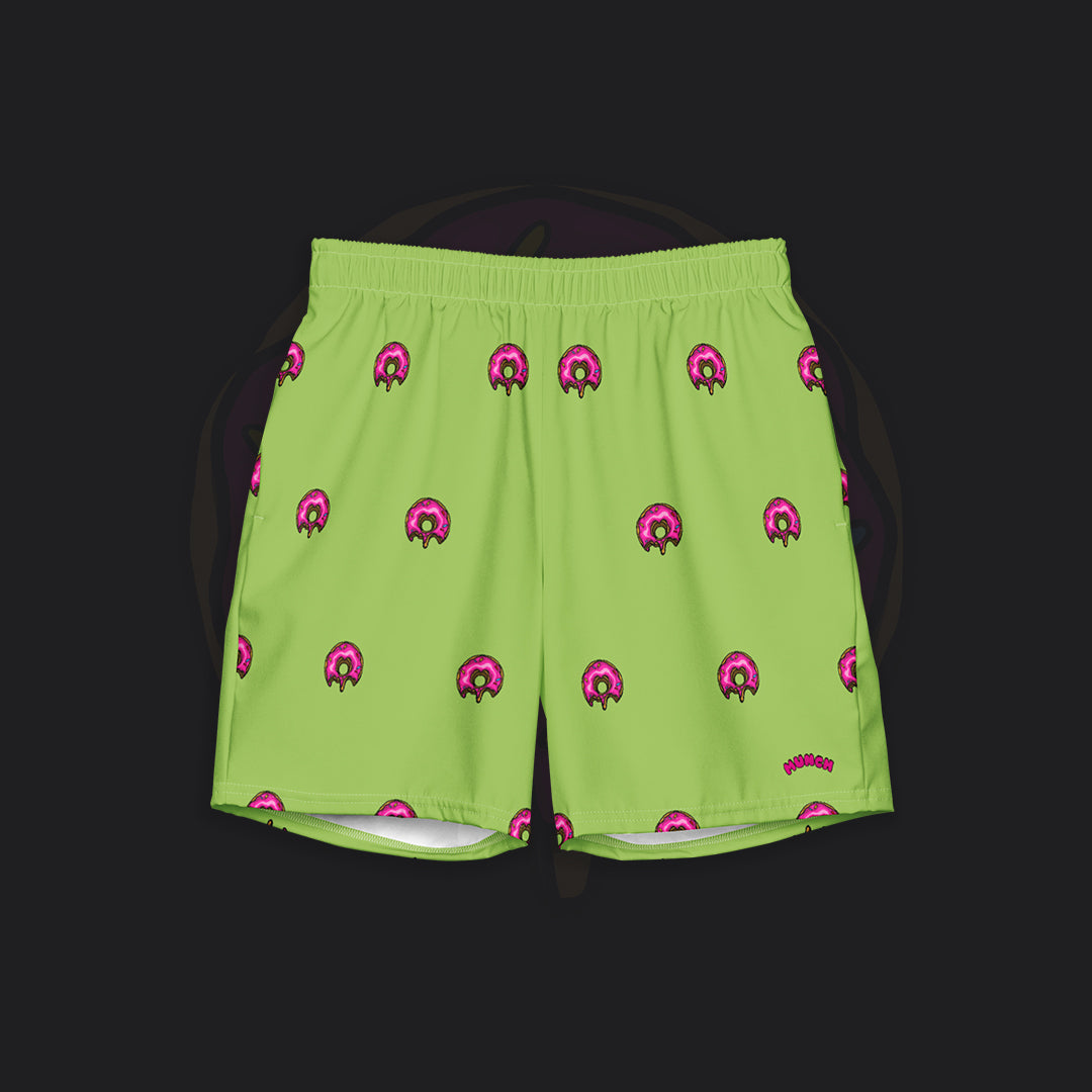 <Donuts Swim Trunks Lime>