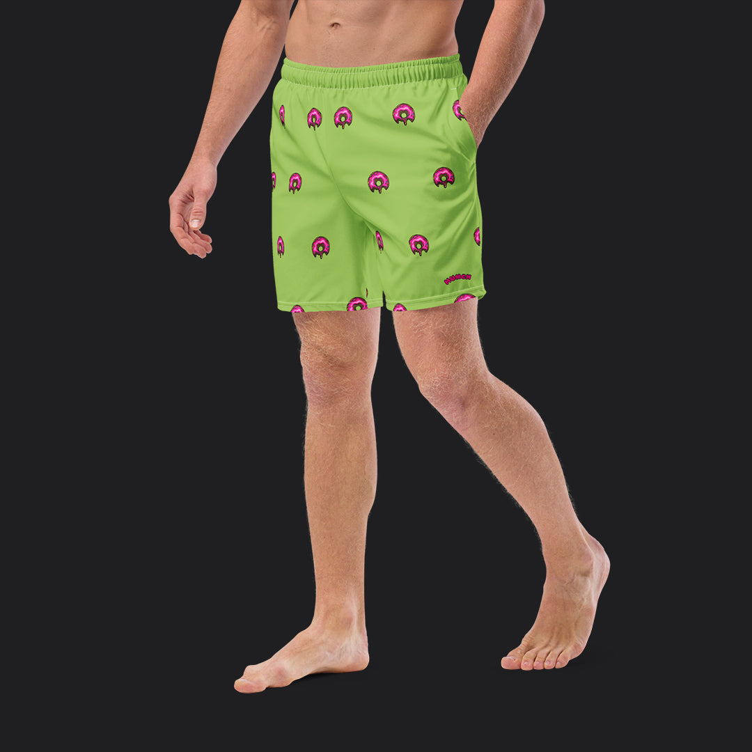 <Donuts Swim Trunks Lime>